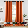 MIULEE Orange Blackout Curtains by MIULEE