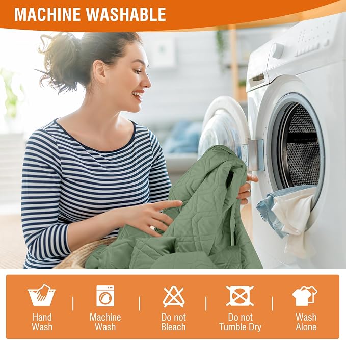 VANSOFY Waterproof Loveseat Recliner Cover, Sofa Covers 1-Piece Washable - Image 7