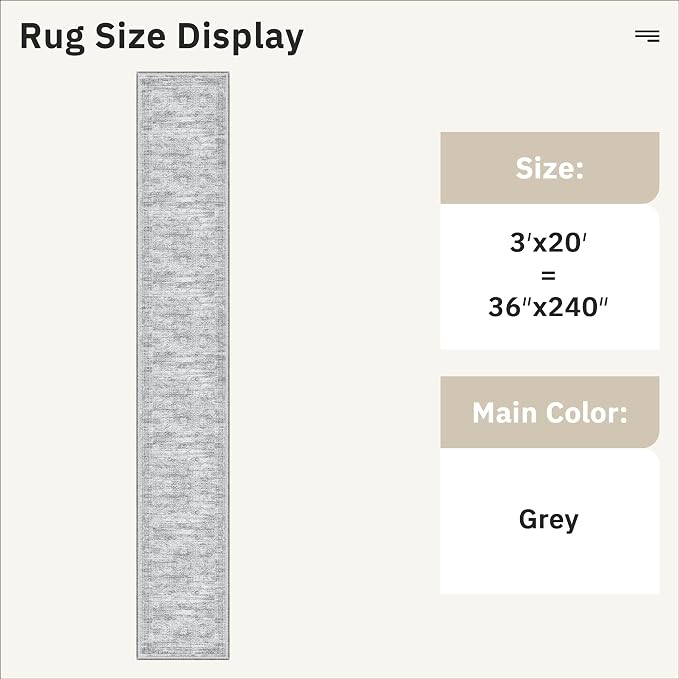 Soalmost 3x20 Hallway Runner Rug - Image 5