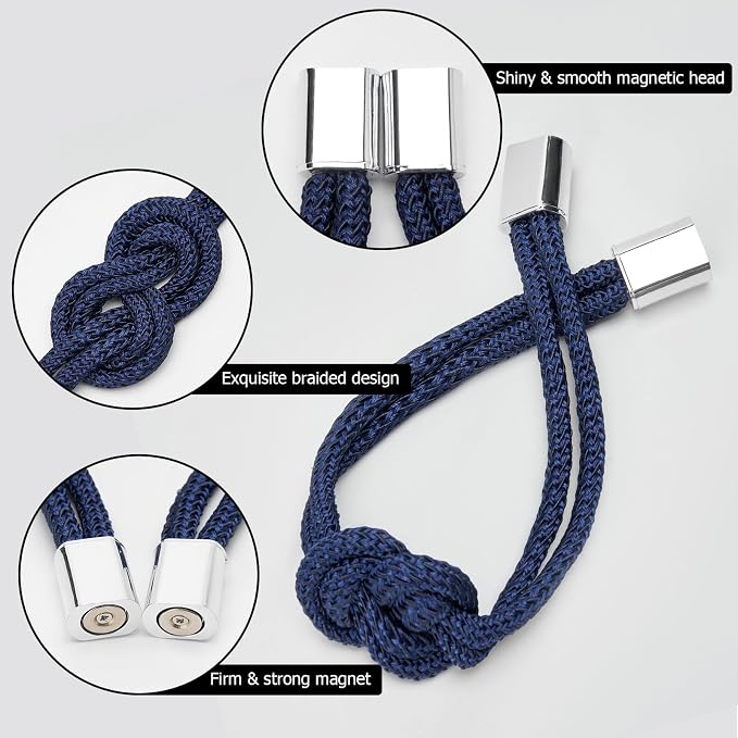 NICEEC 4 Pack Mini Magnetic Curtain Tiebacks Nordic Simple Style Drape Tie - Image 3