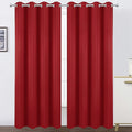 LEMOMO Blackout Curtains 52 x 95 inch/Bright Red Curtains Set of 2 by Lemomo