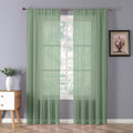 Tollpiz Sheer Curtains Bedroom Linen Textured Curtain Sheers Light Filtering by Tollpiz