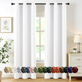 MIULEE Pure White Curtains for Bedroom Living Room 72 Inches Long 2 Panels by MIULEE