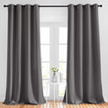 NICETOWN Bedroom Grey Blackout 120 inch Curtains by NICETOWN