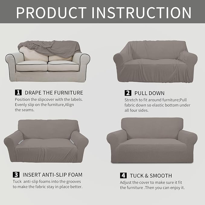 Easy-Going Stretch Oversized Loveseat Slipcover 1-Piece Sofa Cover Furniture - Image 6