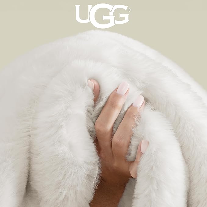 UGG Euphoria Faux Fur Throw Blanket, Warm Fluffy - Image 4