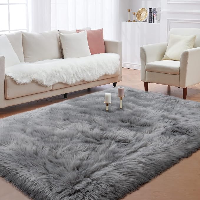 Fluffy Area Rug, Soft Shag Fuzzy Rugs - Image 3