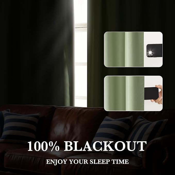 RYB HOME 100% Blackout Short Curtains - Image 5