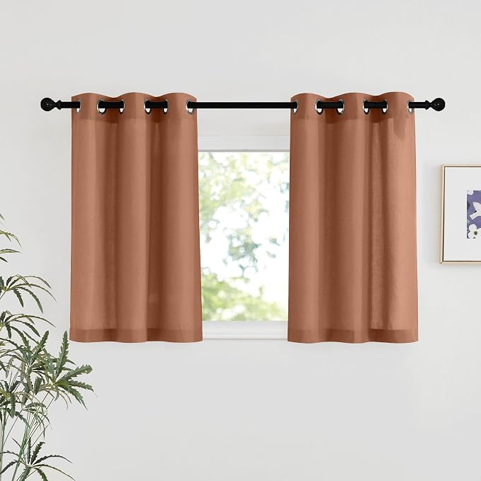 NICETOWN Caramel Linen Curtains by NICETOWN