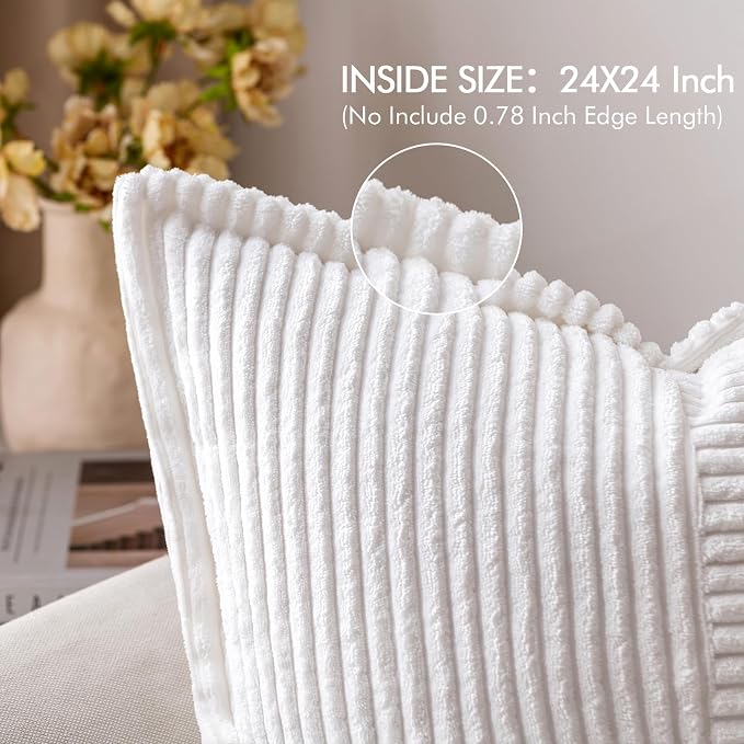 MIULEE Decorative Euro Sham Throw Pillow Covers - Image 2