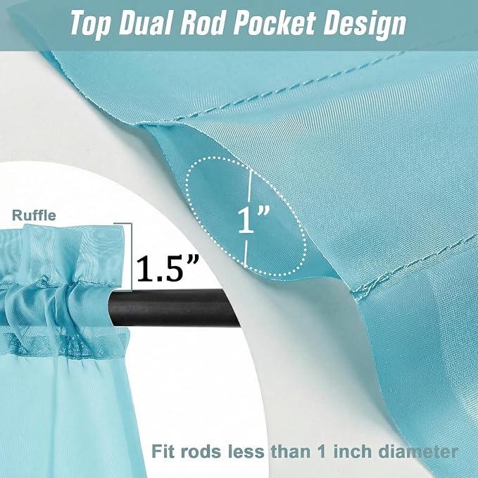Sheer Curtains 84 Inches Long 2 Panels, Elegant Airy Transparent Light - Image 3