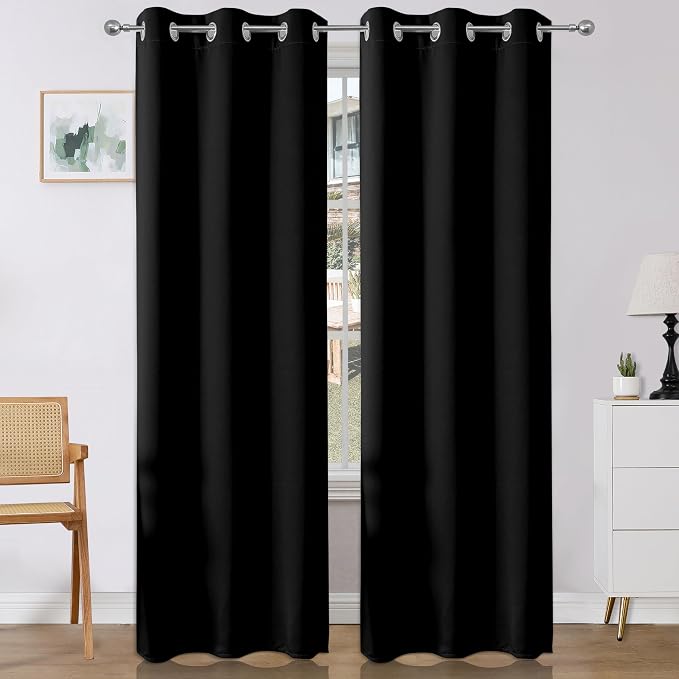 Joydeco Blackout Curtains 108 Inches Long 2 Panels Set, Thermal Insulated Long by JOYDECO