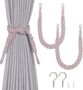 NICEEC 2 Pack Natural Cotton Rope Curtain Tiebacks Elegant Boho Style by NICEEC