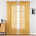 MIULEE 2 Panels Solid Color Sheer Window Curtains Elegant Window Voile Fall by MIULEE