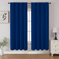 CUCRAF Royal Blue Blackout Curtains 63 inch Length 2 Panels Set, Rod Pocket by CUCRAF