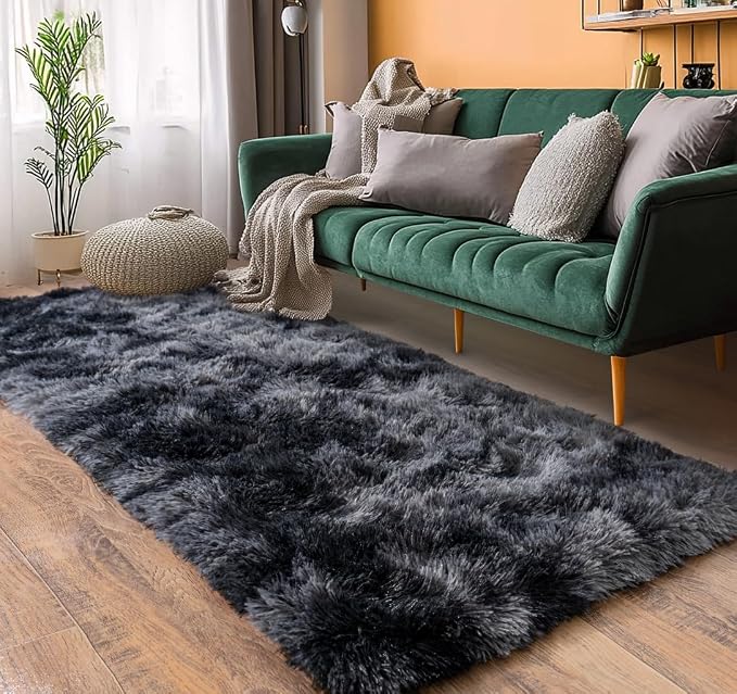Pionblank Fluffy Runner Rugs for Bedroom 2x6, Modern Shaggy Area Rug for - Image 3
