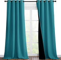 NICETOWN Peacock Teal Blackout Curtains 90 inches Long, Full Light Blocking by NICETOWN