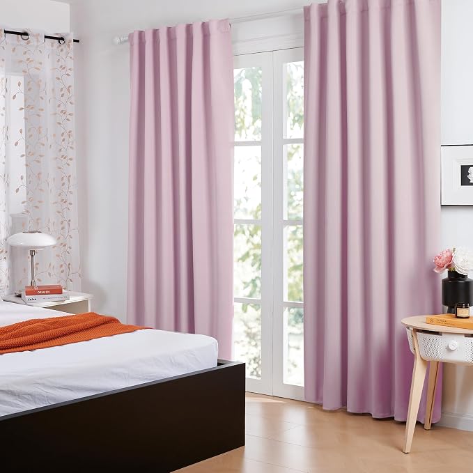 Deconovo Blackout Curtains Insulated Thermal Blackout Blinds Rod Pocket and - Image 5