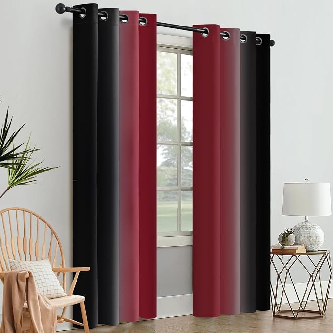 SimpleHome Ombre Room Darkening Curtains 84 inches Length - Image 7