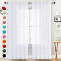 SpaceDresser Sheer Voile Window Treatment Rod Pocket Curtain Panels by SpaceDresser