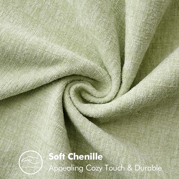 MIULEE Pack of 2 Couch Throw Pillow Covers 16x16 Inch Light Green Farmhouse - Image 4