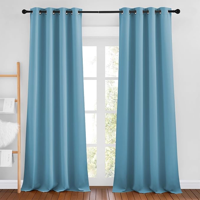 NICETOWN Teal Blue Room Darkening Curtains by NICETOWN