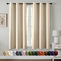 MIULEE Blackout Curtains for Bedroom 2 Panels 29 x 40 Inch Long Cream Beige | by MIULEE
