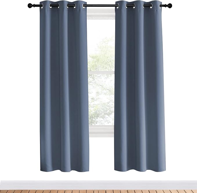 NICETOWN Blackout Curtains for Bedroom, Stone Blue, Home Decoration Thermal - Image 2