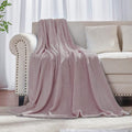 Dusty Rose Pink Throw Blanket Fleece Blanket 50"x60", Super Soft Cozy Plush by JIAHANNHA