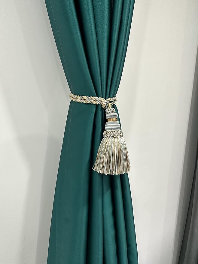 Fenghuangwu 2 Pack Curtain Tie Backs Rope Tassels - Image 5