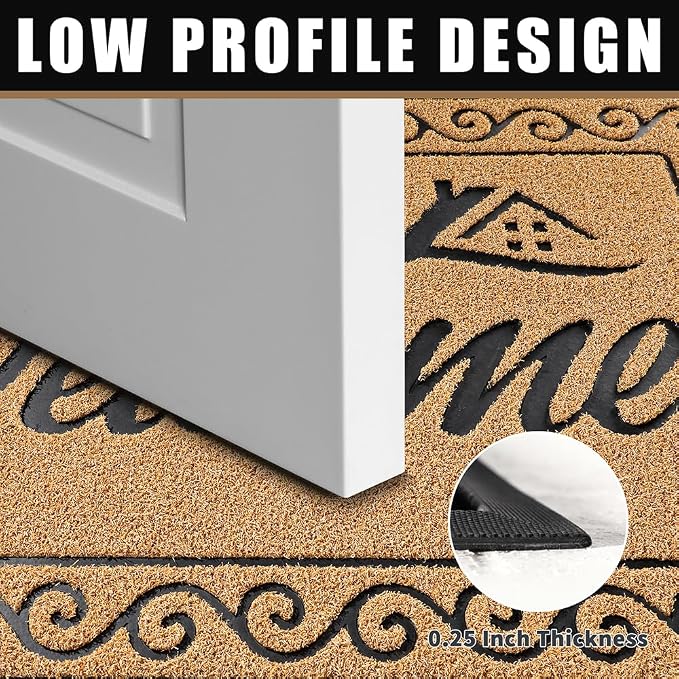 Yimobra Welcome Mat Outdoor Indoor, Waterproof Heavy Duty Front Door Mat - Image 5