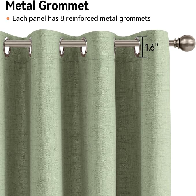 100% Blackout Shield Linen Blackout Curtains - Image 6