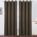 LEMOMO Blackout Curtains 66 x 84 inch/Chocolate Brown Curtains Set of 2 by Lemomo