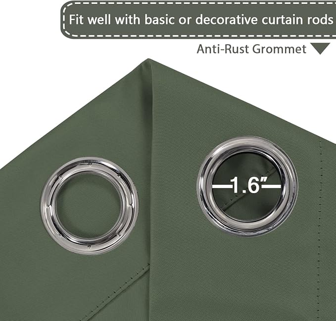 H.VERSAILTEX Blackout Patio Curtains 100 x 96 Inches - Image 4