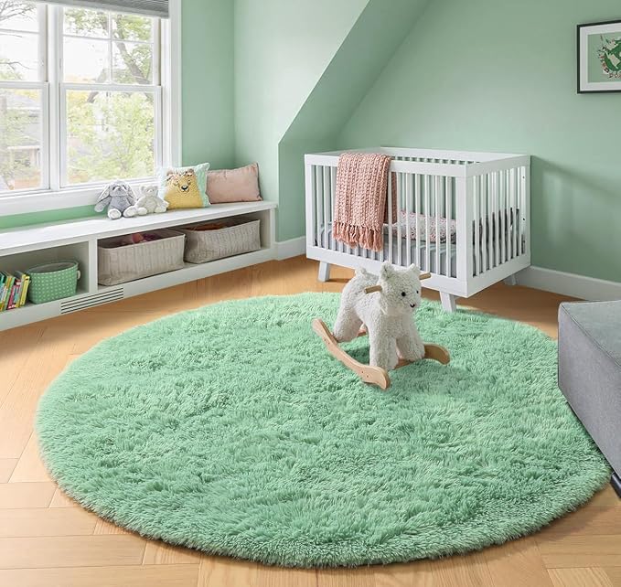 Amdrebio Sage Green Round Rug 4Ft - Image 5