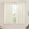 LAMIT 54 inches Long Semi Sheer Linen Curtains 2 Panels, Cream Ivory Light by LAMIT