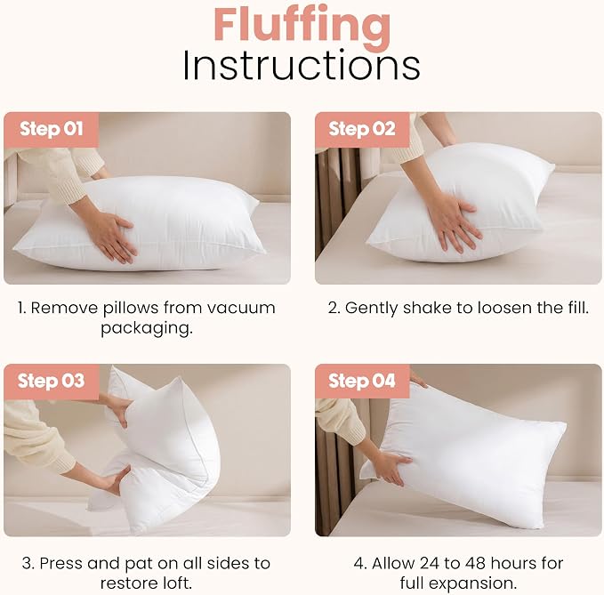 Utopia Bedding 12x20 Pillow Inserts, 2 Pack | 100% Virgin Filling, Indoor - Image 3