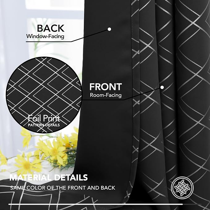 Deconovo Blackout Curtains 63 Inch Length - Image 4