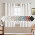 H.VERSAILTEX 2 Pack Ultra Luxurious High Woven Linen Elegant Semi Sheer by HVERSAILTEX