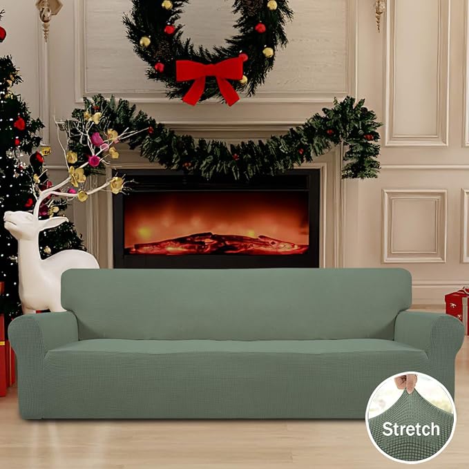 Easy-Going Stretch 4 Seater Sofa Slipcover 1-Piece Sofa Cover Furniture - Image 2