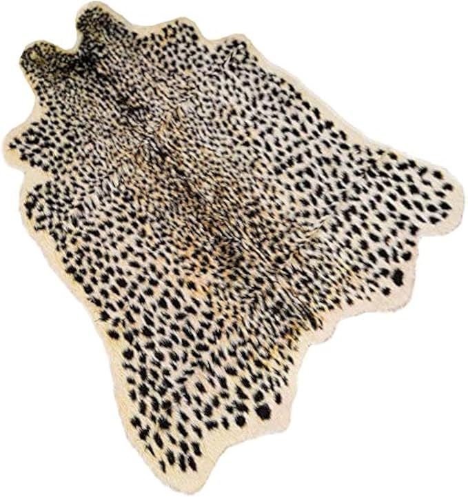 Leopard Print Rug, Faux Cowhide, Artificial Carpet, Simulation Cowhide by yingda1992