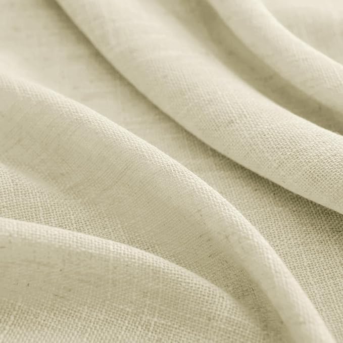 Joydeco Linen Curtains 72 Inch Length 2 Panels Set, Light Filtering Curtains - Image 8