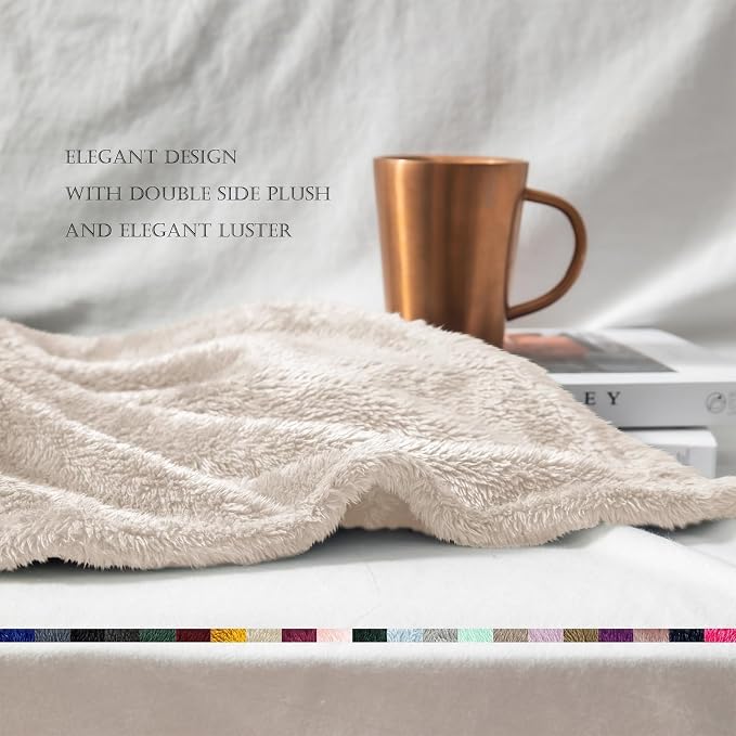 Exclusivo Mezcla Plush Fuzzy Fleece Throw Blanket Extra Large, Super Soft - Image 6