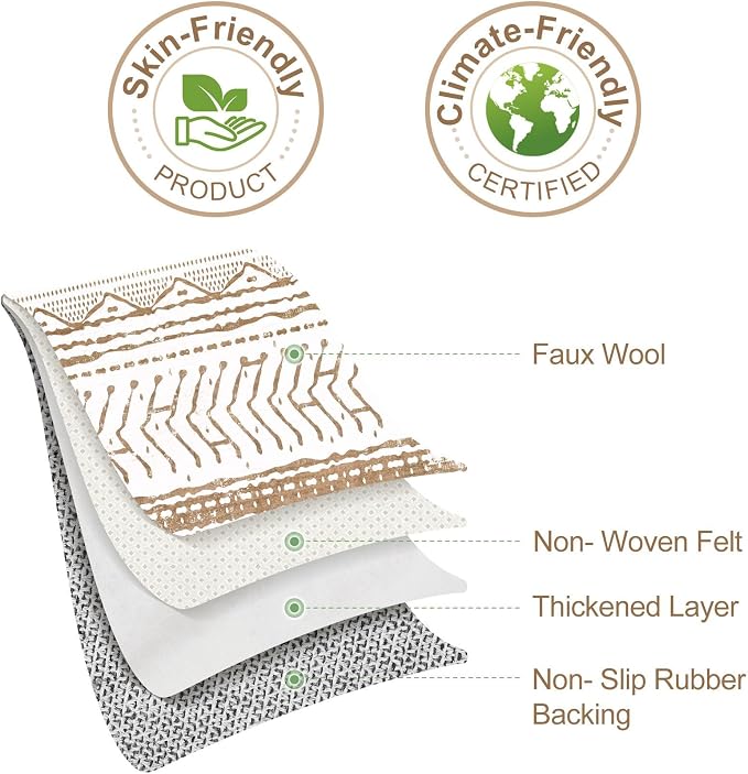 Nakagishi Area Rugs 8x10 Living Room: Washable Boho Large Neutral Soft - Image 9