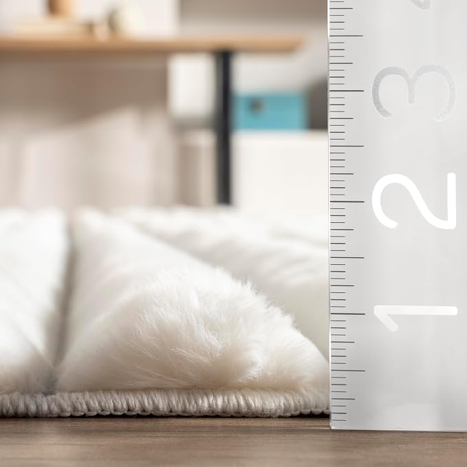 Nuloom SuperiorWash Collection Kai Off-White, Fluffy and Cozy, High Traffic - Image 2