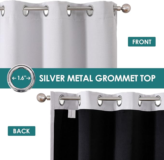ChrisDowa 100% Blackout Curtains 84 inch Long - Image 3