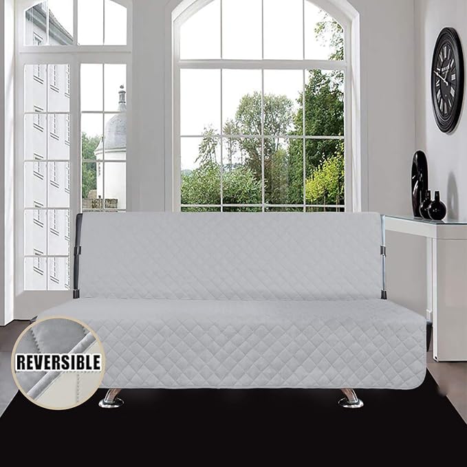 Easy-Going Futon Sofa Slipcover Reversible Sofa Cover Armless Futon Cover - Image 2