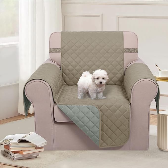 U-NICE HOME Reversible Oversized Chair Covers Quilted Water Repellent Pet - Image 2