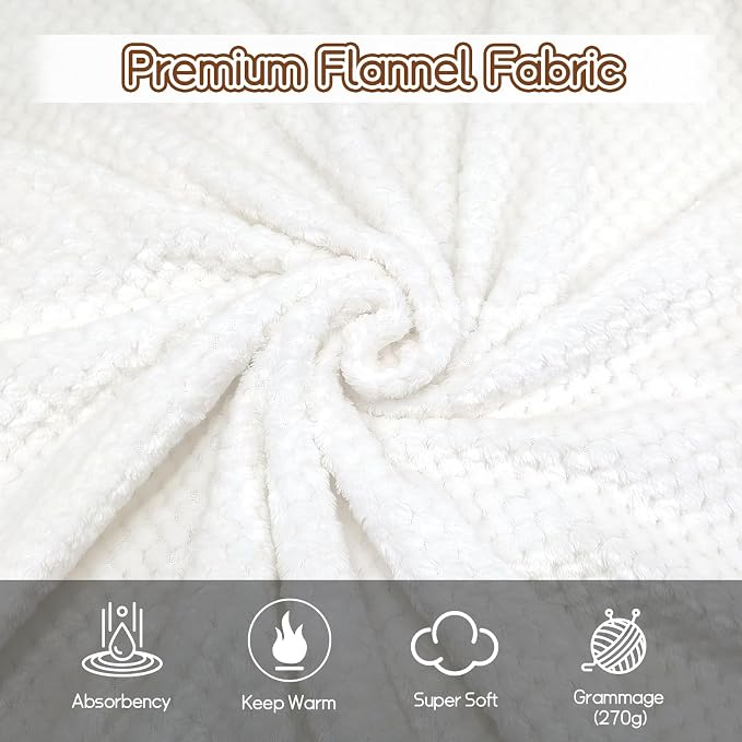 4 Pack Fleece Throw Blankets 50x60 Inches - Image 4
