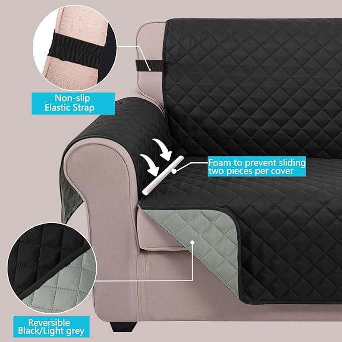 U-NICE HOME 4 Seater Sofa Cover 91 Inch Large Couch Covers - Image 3